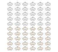 PATIKIL 60 Piezas de Charms de Diademas, Mini Diademas de Cristal con Estrás de Metal, 1.3" x 0.98", Adornos a Granel para Manualidades Diy en Fundas de Teléfono, Ropa Plata y Oro