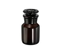 PATIKIL 60mL Reactivo Medios Botella, 1uds Redondo Boca Ancha Vidrio Almacenamiento Botella con Ámbar Tapa para Laboratorio Hogar, Ámbar