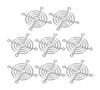 PATIKIL 60mm Ventilador Dedo Rejilla 8 Uds 304 Inoxidable Acero Parrilla Protector Guardia Ventilador Protectora Cubierta para 60x60mm Ventiladores para Computadora DIY Plata