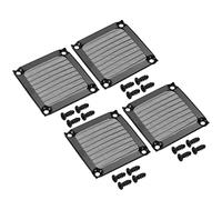 PATIKIL 60mm Ventilador Filtro Rejillas con Tornillos, 4 Paquete Aluminio Marco Inoxidable Acero Malla Polvo Prueba Cubierta para Computadora Estuche, Negro
