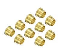 PATIKIL 6mm Tubo OD Latón Compresión Manguitos Férulas 10 Paquete Latón Compresión Accesorios Surtido Kit