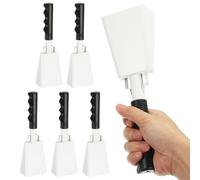 PATIKIL 6Pcs 10" Cencerros Partidos Fútbol Cencerros Blanco