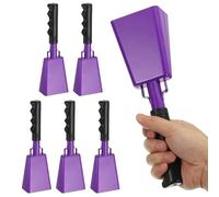 PATIKIL 6Pcs 10" Cencerros Partidos Fútbol Cencerros Morado Oscuro