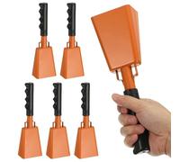 PATIKIL 6Pcs 10" Cencerros Partidos Fútbol Cencerros Naranja