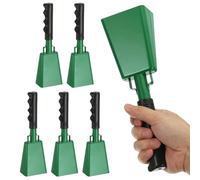 PATIKIL 6Pcs 10" Cencerros Partidos Fútbol Cencerros Para Eventos Verde