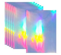 PATIKIL 6pcs A4 Papel Holográfico Adhesivo Imprimible, Calcomanías Holográficas Pegatinas Vinilo Autoadhesivo Impermeable para Tinta Laser Inyección Impresora Decoración, Liso Holográfico