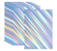 PATIKIL 6pcs A4 Papel Holográfico Adhesivo Imprimible, Calcomanías Holográficas Pegatinas Vinilo Autoadhesivo Impermeable para Tinta Laser Inyección Impresora Decoración, Haz Inclinado