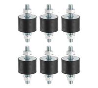 PATIKIL 6pcs Amortiguadores de Goma, M10 Macho Aislador de Vibración Silentblock Soporte Aislante para Aire Acondicionado Compresores de Aire Lavadora Maquinaria, 40x30x86mm(OD*T*L)
