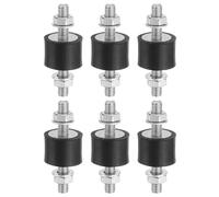 PATIKIL 6pcs Amortiguadores de Goma, M6 Macho Aislador de Vibración Silentblock Soporte Aislante para Aire Acondicionado Compresores de Aire Lavadora Maquinaria, 20x15x51mm(OD*T*L)