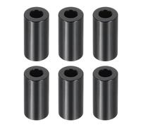 PATIKIL 6pcs M5 Separadores de Aluminio, Espaciadores Metálicos Redondos Espaciador de Metal de Aleación de Aluminio para M5 Tornillo Pernos, 20x5.2x10mm (L*ID*OD), Negro