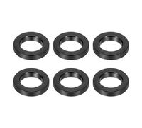PATIKIL 6pcs M6 Separadores de Aluminio, Espaciadores Metálicos Redondos Espaciador de Metal de Aleación de Aluminio para M6 Tornillo Pernos, 2x6.2x10mm (L*ID*OD), Negro