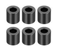 PATIKIL 6pcs M6 Separadores de Aluminio, Espaciadores Metálicos Redondos Espaciador de Metal de Aleación de Aluminio para M6 Tornillo Pernos, 12x6.2x12mm (L*ID*OD), Negro