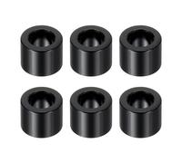 PATIKIL 6pcs M6 Separadores de Aluminio, Espaciadores Metálicos Redondos Espaciador de Metal de Aleación de Aluminio para M6 Tornillo Pernos, 8x6.2x10mm (L*ID*OD), Negro