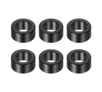 PATIKIL 6pcs M6 Separadores de Aluminio, Espaciadores Metálicos Redondos Espaciador de Metal de Aleación de Aluminio para M6 Tornillo Pernos, 5x6.2x10mm (L*ID*OD), Negro