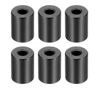 PATIKIL 6pcs M6 Separadores de Aluminio, Espaciadores Metálicos Redondos Espaciador de Metal de Aleación de Aluminio para M6 Tornillo Pernos, 20x6.2x15mm (L*ID*OD), Negro