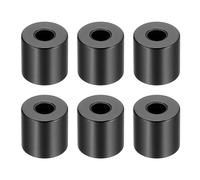 PATIKIL 6pcs M6 Separadores de Aluminio, Espaciadores Metálicos Redondos Espaciador de Metal de Aleación de Aluminio para M6 Tornillo Pernos, 15x6.2x15mm (L*ID*OD), Negro