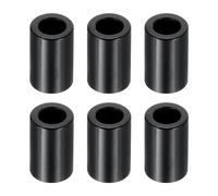 PATIKIL 6pcs M6 Separadores de Aluminio, Espaciadores Metálicos Redondos Espaciador de Metal de Aleación de Aluminio para M6 Tornillo Pernos, 16x6.2x10mm (L*ID*OD), Negro