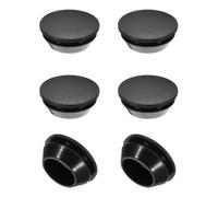 PATIKIL 6pcs Silicona Agujero Tapón para Orificio de 18-19 mm, Botón Redondo Mueble Protector Goma Snap-In Cierre Multiuso para Pared Cocina Armario Botella, Negro