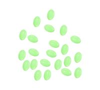 PATIKIL 6x4mm Luminosas Pesca Cuentas, 200uds Suave Plástico Brillante Pesca Cebo Huevos Aparejo Cuenta Aparejo Herramienta Ovalada, Verde