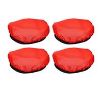 PATIKIL 7" 18cm Suave Difusor Lámpara Cubierta, 4 Paquetes Tela Difusor Estroboscópico Reflector Lámpara Calcetín para Flash Luz Belleza Plato Fotografía Estudio, Rojo