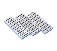 PATIKIL 70mm 360 Grano Grueso Esquí Snowboard Diamante Piedra, 3 Paquete Esquí Cantos Afilador Diamante Cantos Snowboard Piedra Afilar, Azul