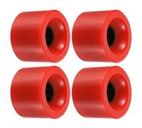 PATIKIL 70mm 78A Tabla Larga Rueda Suave, 4 Paquete Crucero Ruedas Calle Ruedas para Patinetas Monopatín Rueda Reemplazo PU, Rojo