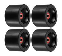 PATIKIL 70mm 78A Tabla Larga Ruedas con Rojo ABEC-9 Rodamientos, 4 Paquete Suave Crucero Ruedas Calle Ruedas para Monopatines Monopatín Rueda PU Negro