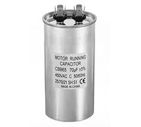 PATIKIL 70uF ±5% 70MDF 450V AC Ventilador Arranque Condensador, CBB65 Circular Funcionamiento Condensador para AC Motor Funcionamiento Frío Calor Bomba Condensador Recto