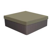 PATIKIL 78.7x78.7x11.8 Cuadrado Bañera Cubierta 210D Oxford Impermeable Polvo Prueba Cubierta para SPA Protector Patio Muebles Fundas para Tina Café