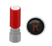 PATIKIL 7mm Letra Sellos, Carácter Alfabeto R Plástico Tinta Sello Auto Entintado para Aula Recortes Álbum, Rojo