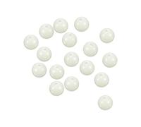 PATIKIL 7mm Luminosas Pesca Cuentas, 200uds Plástico Brillante Pesca Cebo Huevos Aparejo Cuenta Aparejo Herramienta Redonda, Blanco