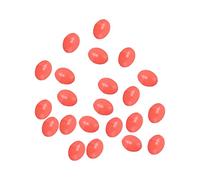 PATIKIL 7x5mm Luminosas Pesca Cuentas, 200uds Plástico Brillante Pesca Cebo Huevos Aparejo Cuenta Aparejo Herramienta Ovalada, Rojo