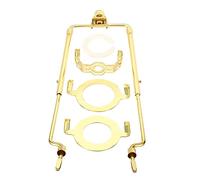 PATIKIL 8 9 10 11 Pulgadas Lámpara Arpa Kit con Remate, 1 Juego Ajustable Lámpara Sombra Apoyo Soporte con 3/8 IP E14 E26 E27 Luz Base para Mesa Piso Lámpara, Oro