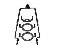 PATIKIL 8 9 10 11 Pulgadas Lámpara Arpa Kit con Remate, 1 Juego Ajustable Lámpara Sombra Apoyo Soporte con 3/8 IP E14 E26 E27 Luz Base para Mesa Piso Lámpara, Negro