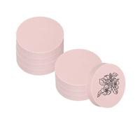 PATIKIL 8 bloques goma para tallar 5 cm, bloque redondo linóleo suave para manualidades, sellos y materiales grabado, rosa
