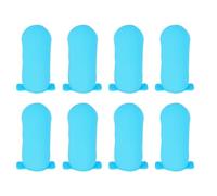 PATIKIL 8 Fundas de Silicona para Botellas de Viaje, Cubiertas a Prueba de Fugas para Artículos de Aseo Contenedor de Viaje Reutilizable para Bolsa de Artículos de Aseo Maleta, Azul