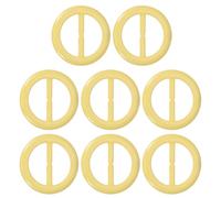 PATIKIL 8 Pcs Broches Para Camisetas, Anillos De Plástico Y Seda Para Pañuelos, Hebillas Redondas De Moda Para Mujeres, Decoración De Ropa, Pañuelos, Sombreros, Sujetadores, Amarillo