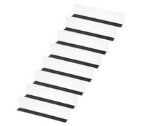 PATIKIL 8 pcs Separadores de Estantes para Organización de Armarios, 11.1x1.2x2.4 Acrílico Separador Magnético de Armarios Estantes de Cocina Bloqueador Debajo de la Cama, Transparente