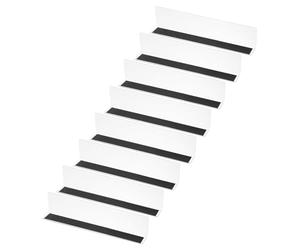 PATIKIL 8 pcs Separadores de Estantes para Organización de Armarios, 11.1x1.2x2.4 Acrílico Separador Magnético de Armarios Estantes de Cocina Bloqueador Debajo de la Cama, Transparente