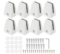 PATIKIL 8 Pcs Soporte Divisorio De Escritorio 1.7x1.1x2.4 Blanco Mate