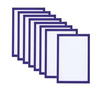 PATIKIL 8 Piezas A4 Marcos Magnéticos Autoadhesivos, Portafotos Información Marco Foto Marco Cierre Magnético para Postales, Notas, Dibujos, Transparente, Azul Oscuro