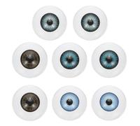 PATIKIL 8 piezas Ojos de seguridad de 24mm Ojos de acrílico realistas | Ojos plásticos semi-esféricos, para máscaras accesorios de Halloween arte manualidades
