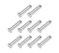 PATIKIL 8 x 35 mm Pasadores de Horquilla de un Solo Orificio, 10 Piezas de Pasadores de Cabeza Plana de Acero Inoxidable 304 para Sistemas de Bloqueo de Pasador de Enganche, Plateado