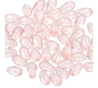 PATIKIL 8mm Cuentas de Vidrio Facetado, 100 Piezas Rosa Bicono Piedra de Nacimiento con Orificio Vertical para Hacer Pulseras, Collares y Joyería DIY