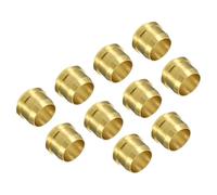 PATIKIL 8mm Tubo OD Latón Compresión Manguitos Férulas 10 Paquete Latón Compresión Accesorios Surtido Kit