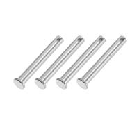 PATIKIL 8x60 mm Pasadores de Horquilla de un Solo Orificio, 4 Piezas de Pasadores de Cabeza Plana de Acero Inoxidable 304 para Sistemas de Bloqueo de Pasador de Enganche, Plateado