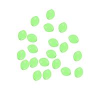 PATIKIL 8x6mm Luminosas Pesca Cuentas, 200uds Suave Plástico Brillante Pesca Cebo Huevos Aparejo Cuenta Aparejo Herramienta Ovalada, Verde