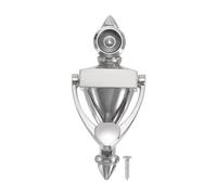 PATIKIL 9/16" Puerta Aldaba con Visor, 1uds 180 Grados Puerta Visor A Presión Fundición Construcción con Mirilla Acopla a 1-3/8 Pulgadas a 2-3/8 Pulgadas Puerta Mirilla Agujero, Cromo