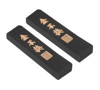 PATIKIL 9.5x2.4x1cm Barra de Tinta para Caligrafía China, 2 Piezas Barra de Tinta Rectangular de Humo de Aceite para Práctica de Caligrafía Tradicional, Negro