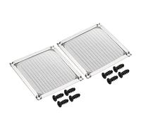 PATIKIL 92mm Ventilador Filtro Rejillas con Tornillos, 2 Paquete Aluminio Marco Inoxidable Acero Malla Polvo Prueba Cubierta para Computadora Estuche, Plata